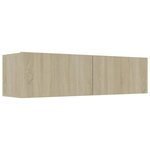 vidaXL Meuble TV Chêne sonoma 120x30x30 cm Bois d’ingénierie
