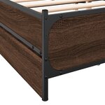 vidaXL Cadre de lit et tiroirs chêne marron 150x200 cm bois ingénierie