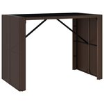 vidaXL Ensemble de bar de jardin avec coussins 5 Pièces marron poly rotin