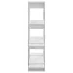 vidaXL Bibliothèque/Séparateur de pièce Blanc brillant 100x30x123 5 cm