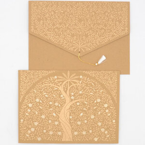 PAPERTREE GAIA Lot de 5 Enveloppes (A5) - Capuccino