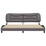 vidaXL Cadre de lit sans matelas gris 200x200 cm similicuir