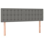 vidaXL Sommier à lattes de lit avec matelas Gris foncé 140x190cm Tissu