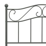 vidaXL Cadre de lit sans matelas gris métal 100x200 cm
