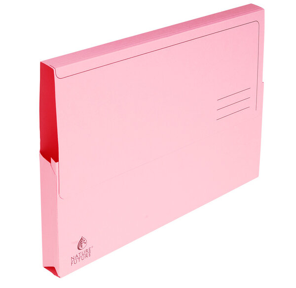 Paquet 10 chemises poche A4 NF Rose EXACOMPTA