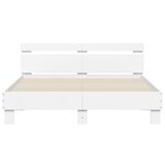 vidaXL Cadre de lit avec tête de lit et LED blanc 150x200 cm
