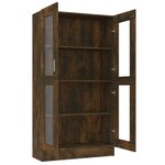 vidaXL Armoire à vitrine Chêne fumé 82 5x30 5x150 cm Bois d'ingénierie