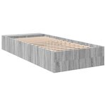 vidaXL Cadre de lit sonoma gris 100x200 cm bois d'ingénierie