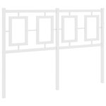 vidaXL Tête de lit métal blanc 120 cm