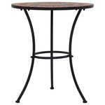 vidaXL Mobilier de bistro 3 Pièces mosaïque Carreau céramique Orange/Gris