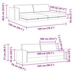 vidaXL Canapé Lit 2-en-1 Rouge Vin 245x150x60.5 cm Tissu