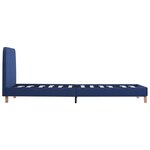 vidaXL Cadre de lit Bleu Tissu 90x200 cm