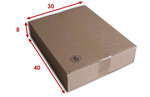 Lot de 10 boîtes carton (n°52) format 400x300x80 mm