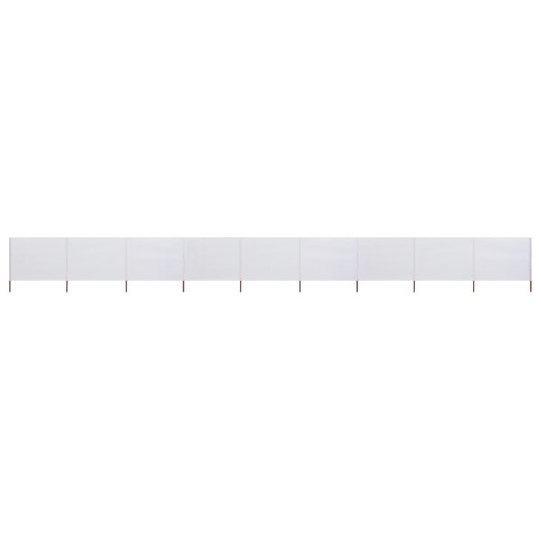 vidaXL Paravent 9 panneaux Tissu 1200 x 80 cm Blanc sable