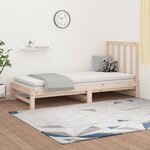 vidaXL Lit coulissant 2x(90x190) cm Bois de pin massif