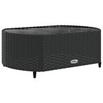 vidaXL Salon de jardin 5 Pièces avec coussins noir résine tressée