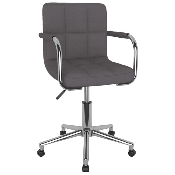 Chaise fauteuil siège pivotante de bureau informatique étude tissu taupe 02_0024182