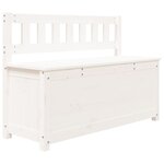 vidaXL Banc Blanc 110x41x76 5 cm Bois de pin massif