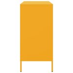 vidaXL Buffet jaune moutarde 68x39x79 cm acier
