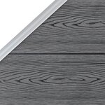 vidaXL Ensemble de clôture WPC 4 Carré + 1 Incliné 792 x 186 cm Gris