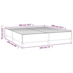 vidaXL Cadre de lit Blanc 180x200 cm Similicuir
