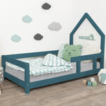 Lit cabane enfant POPPI 90 x 160 vert pétrole 1