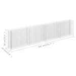 vidaXL Lit surélevé à gabion Acier galvanisé 360x30x90 cm