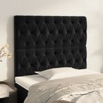 vidaXL Têtes de lit 2 Pièces Noir 90x7x78/88 cm Velours