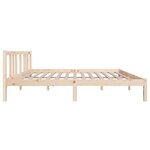 vidaXL Cadre de lit Bois massif 140x190 cm