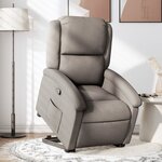 vidaXL Fauteuil inclinable taupe tissu