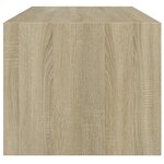 vidaXL Table basse avec portes en verre chêne sonoma 102x50x42 cm