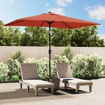 vidaXL Parasol avec mât en métal 300 x 200 cm Terre cuite