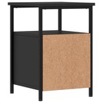 vidaXL Tables de chevet 2 Pièces noir 34x35 5x50 cm bois d'ingénierie