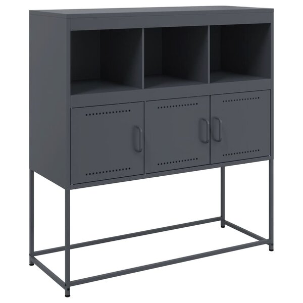 vidaXL Buffet anthracite 100 5x39x107 cm acier laminé à froid