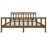 vidaXL Cadre de lit Marron miel Bois massif 200x200 cm