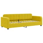 vidaXL Lit de jour avec gigogne et tiroirs jaune 80x200 cm velours
