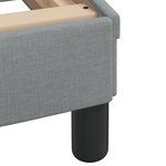 vidaXL Cadre de lit avec tête de lit Gris clair 90x190 cm Tissu