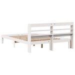 vidaXL Cadre de lit avec tête de lit blanc 150x200 cm bois pin massif