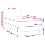 vidaXL Sommier à lattes de lit avec matelas Crème 80x200 cm Tissu