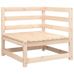 vidaXL Canapé d'angle de jardin avec coussins bois de pin solide