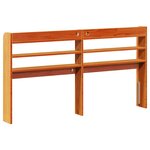 vidaXL Tête de lit avec étagères marron cire 160 cm bois massif de pin