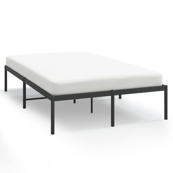 vidaXL Cadre de lit métal noir 120x200 cm