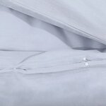 vidaXL Ensemble de housse de couette Gris 260x220 cm Coton