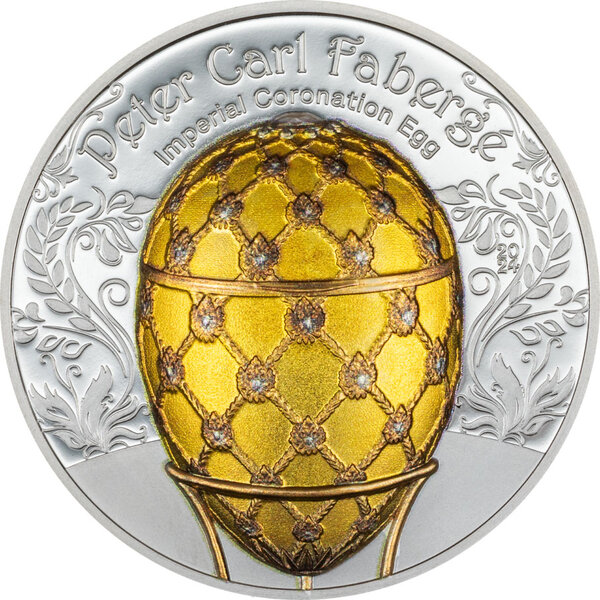Pièce de monnaie en Argent 1000 Togrog g 62.2 (2 oz) Millésime 2024 IMPERIAL CORONATION EGG