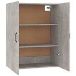 Vidaxl buffet haut gris béton 69 5x32 5x180 cm bois d'ingénierie