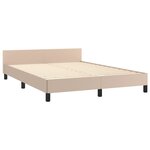 vidaXL Cadre de lit avec tête de lit Cappuccino 140x190 cm Similicuir