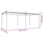 vidaXL Pergola avec toit rétractable anthracite 589x292x230 cm