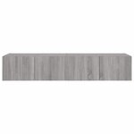 vidaXL Meubles TV muraux et lumières LED 2Pièces sonoma gris 80x35x31 cm