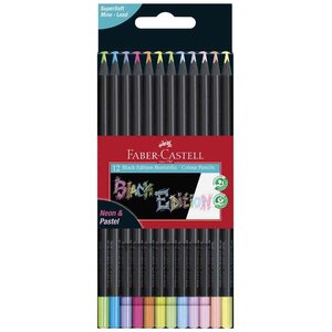 Crayon de couleur Black Edition étui de 12 FABER-CASTELL