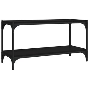 vidaXL Meuble TV Noir 80x33x41 cm Bois d'ingénierie et acier
